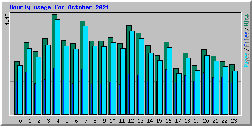 Hourly usage for October 2021