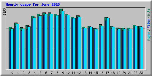 Hourly usage for June 2023