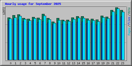 Hourly usage for September 2025