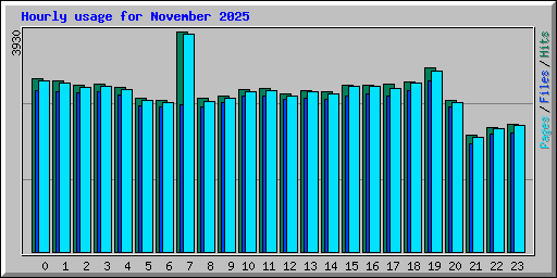 Hourly usage for November 2025
